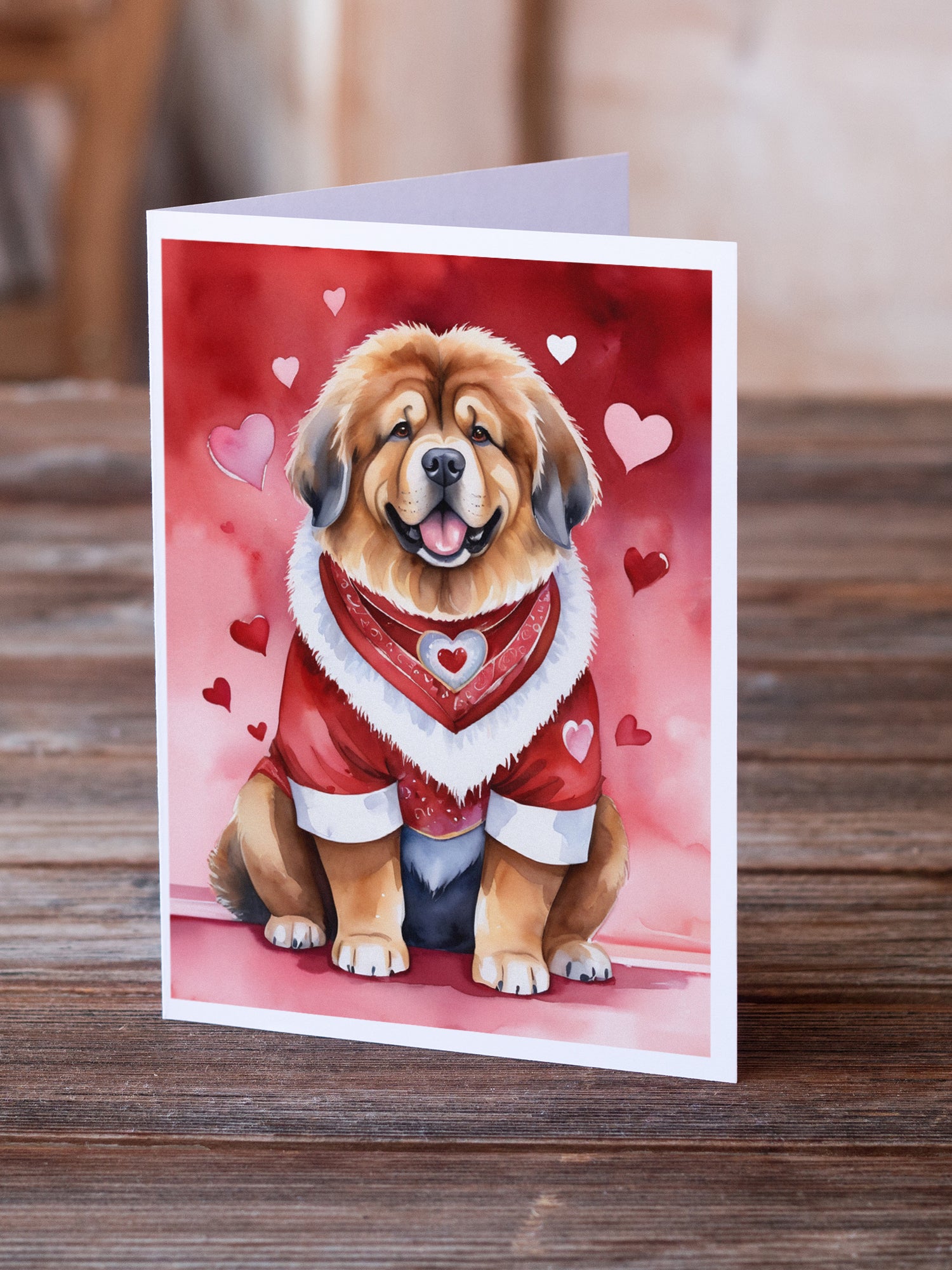 Buy this Tibetan Mastiff My Valentine Greeting Cards Pack of 8