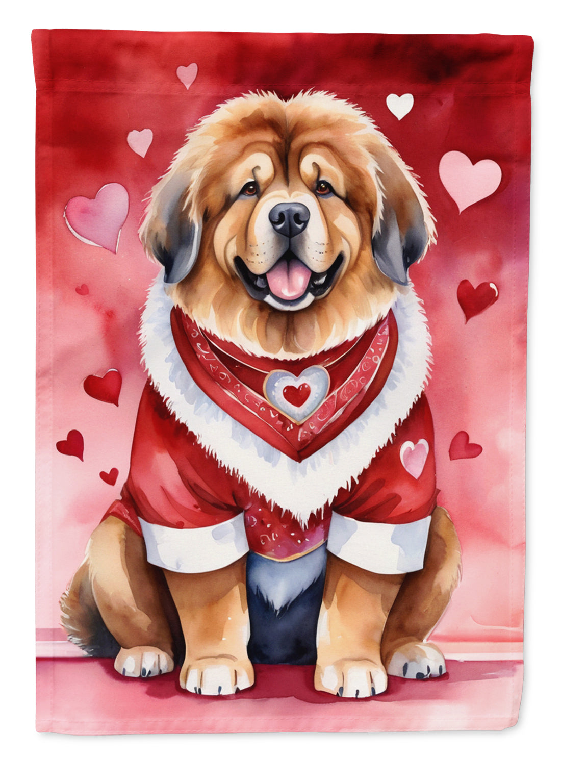 Buy this Tibetan Mastiff My Valentine Garden Flag