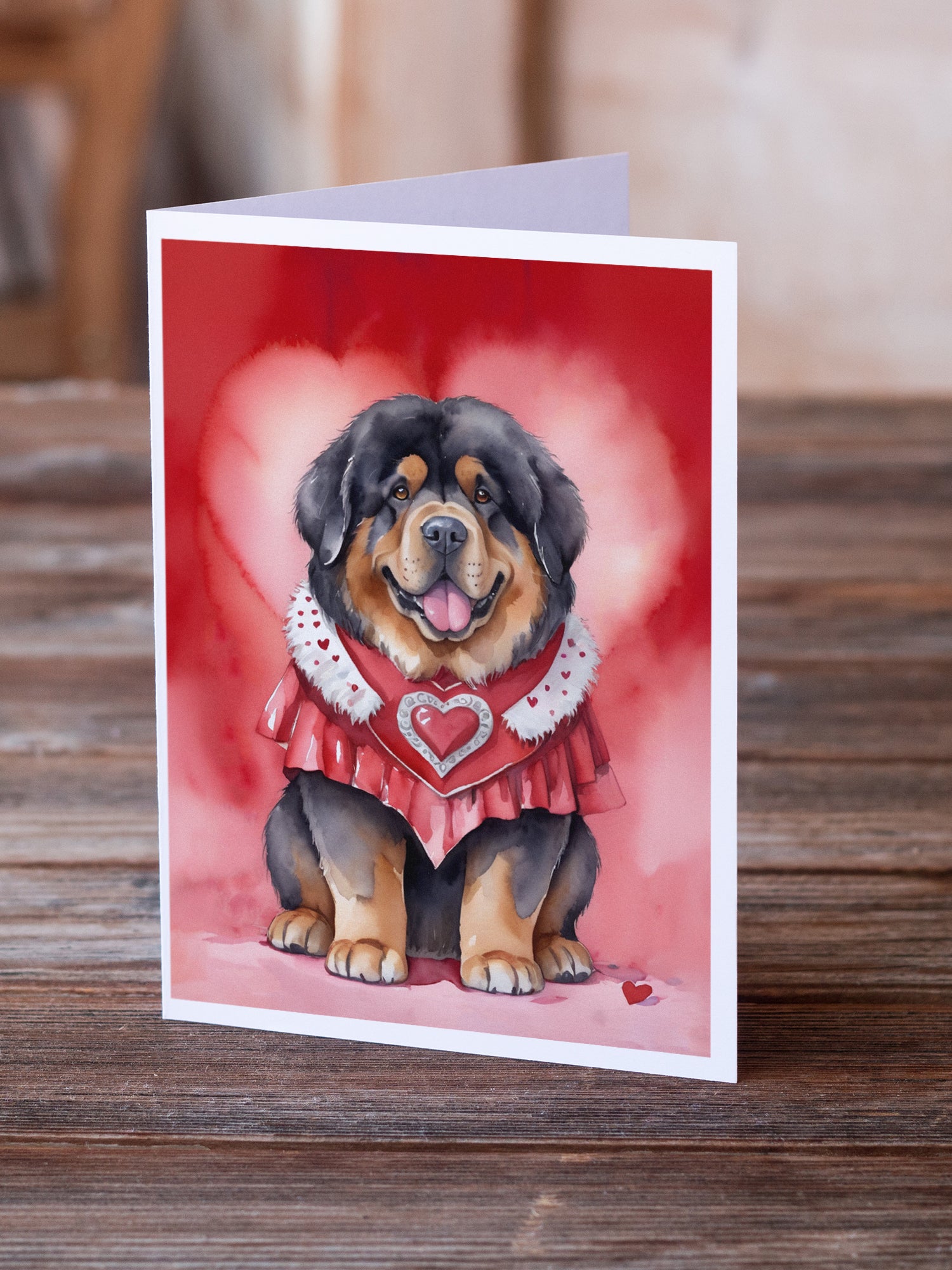 Buy this Tibetan Mastiff My Valentine Greeting Cards Pack of 8