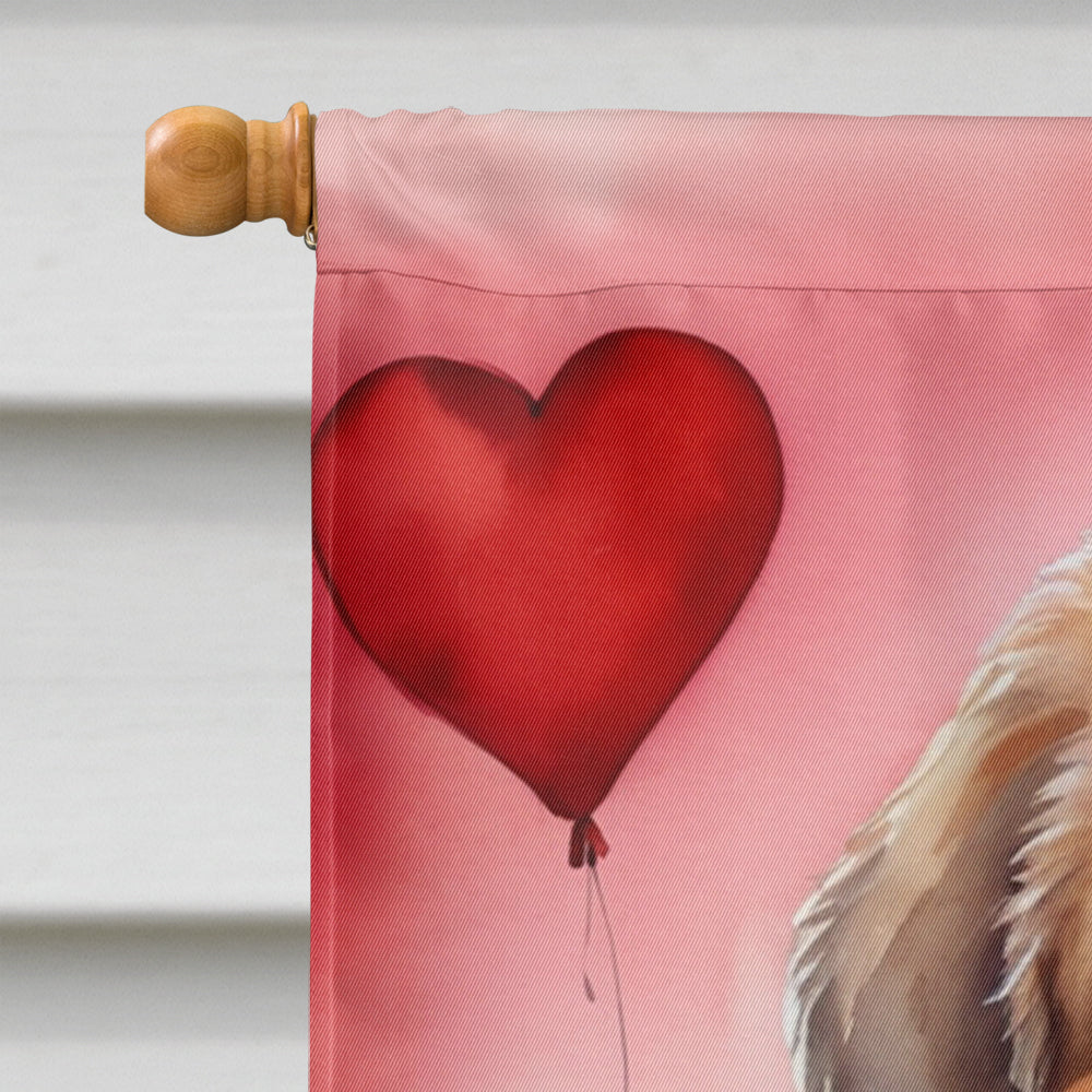 Tibetan Mastiff My Valentine House Flag