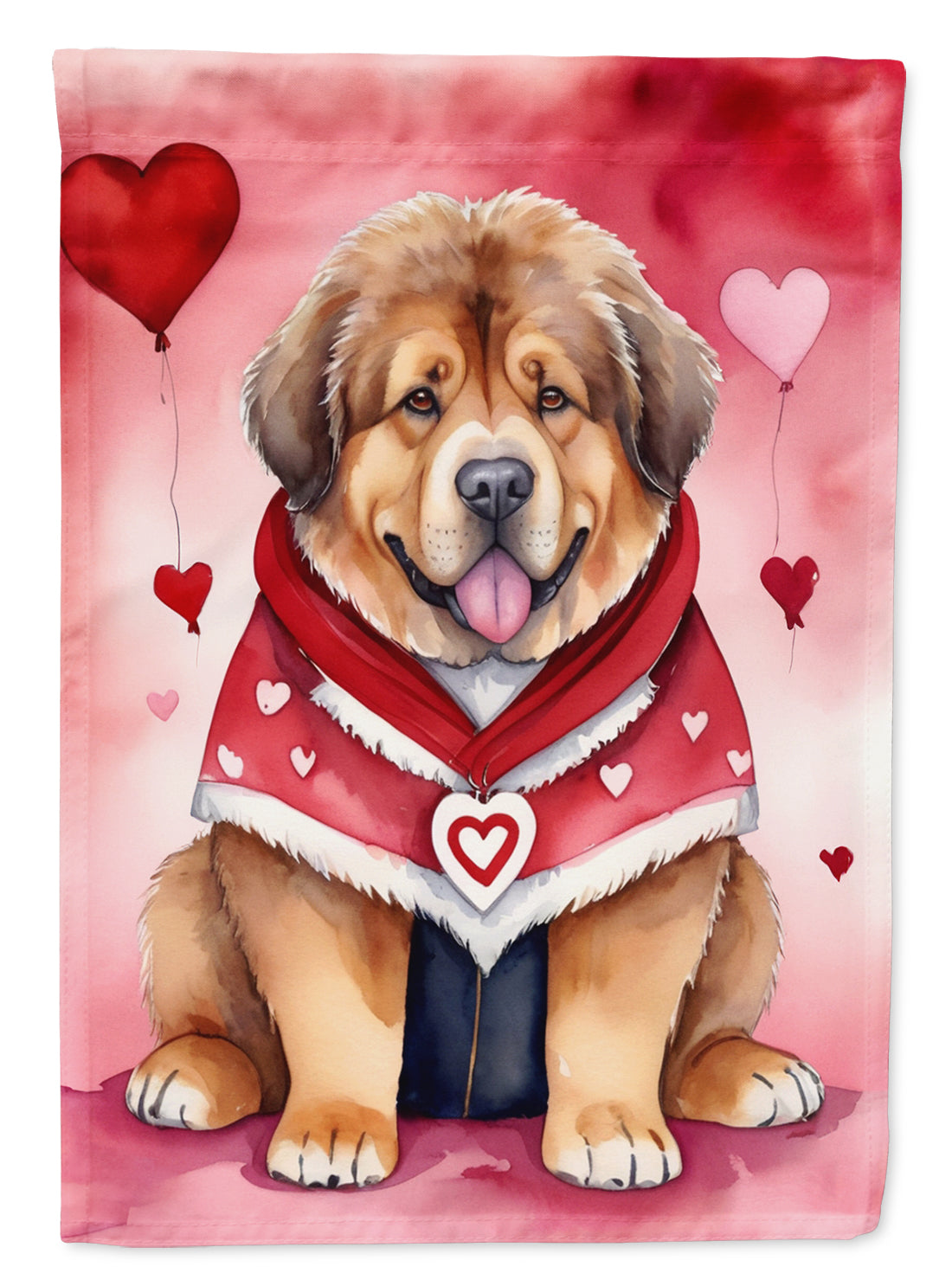 Buy this Tibetan Mastiff My Valentine Garden Flag