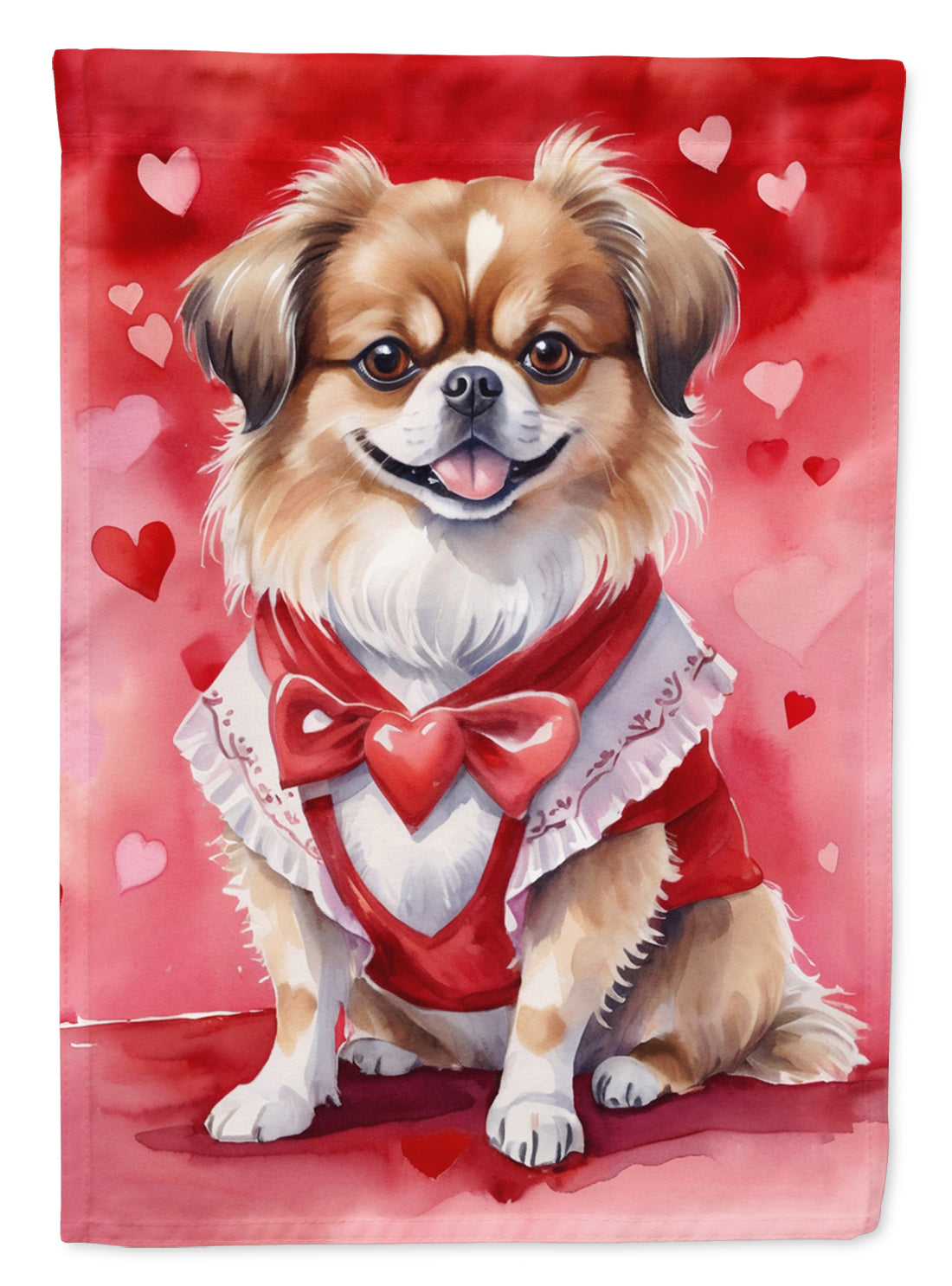 Buy this Tibetan Spaniel My Valentine House Flag