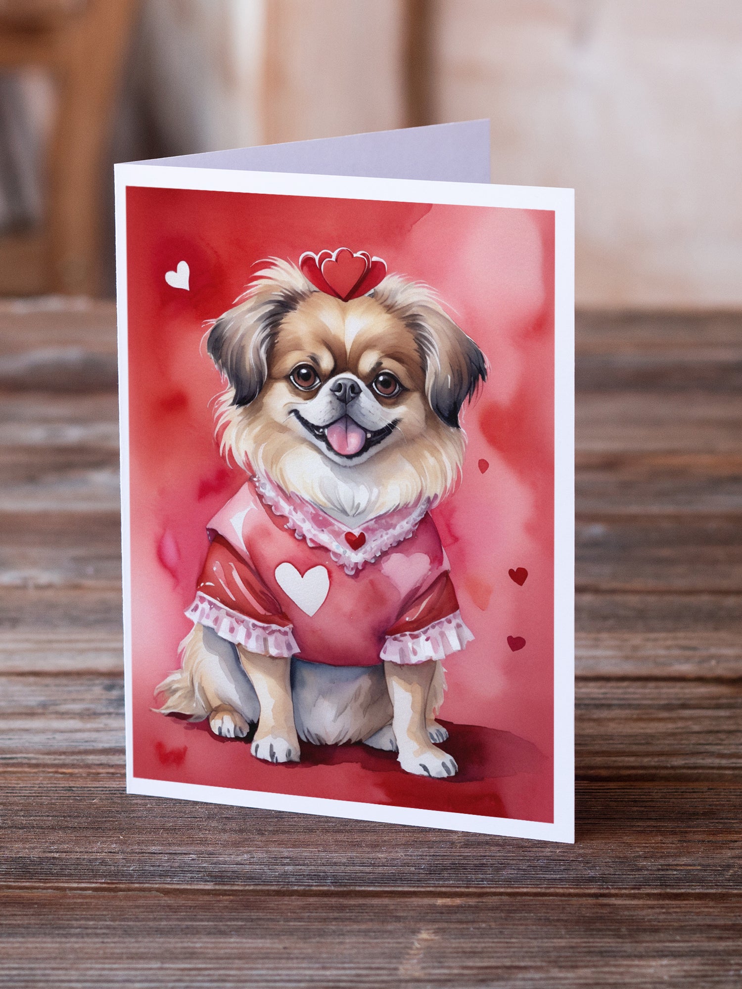 Buy this Tibetan Spaniel My Valentine Greeting Cards Pack of 8