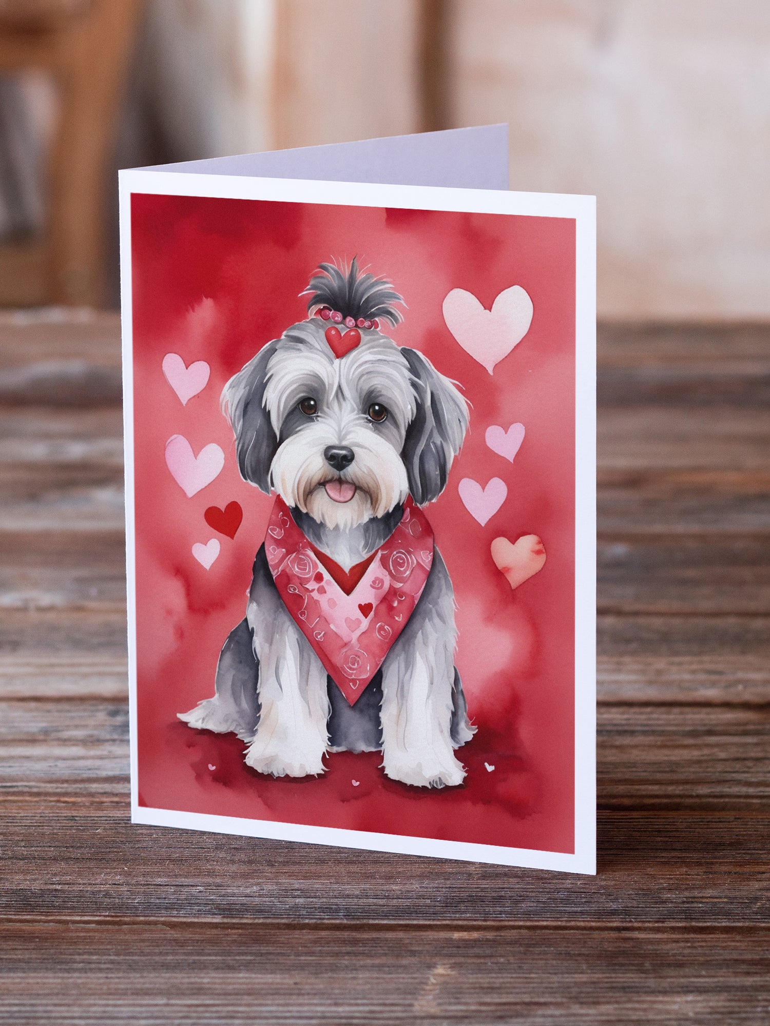 Buy this Tibetan Terrier My Valentine Greeting Cards Pack of 8