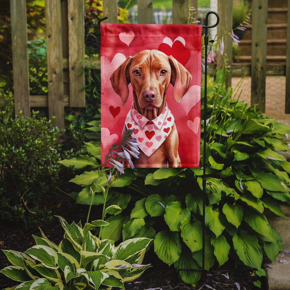 Vizsla My Valentine Garden Flag