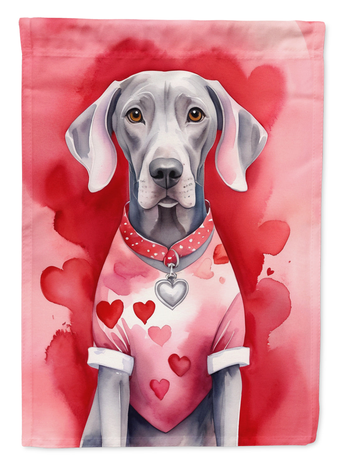 Buy this Weimaraner My Valentine House Flag