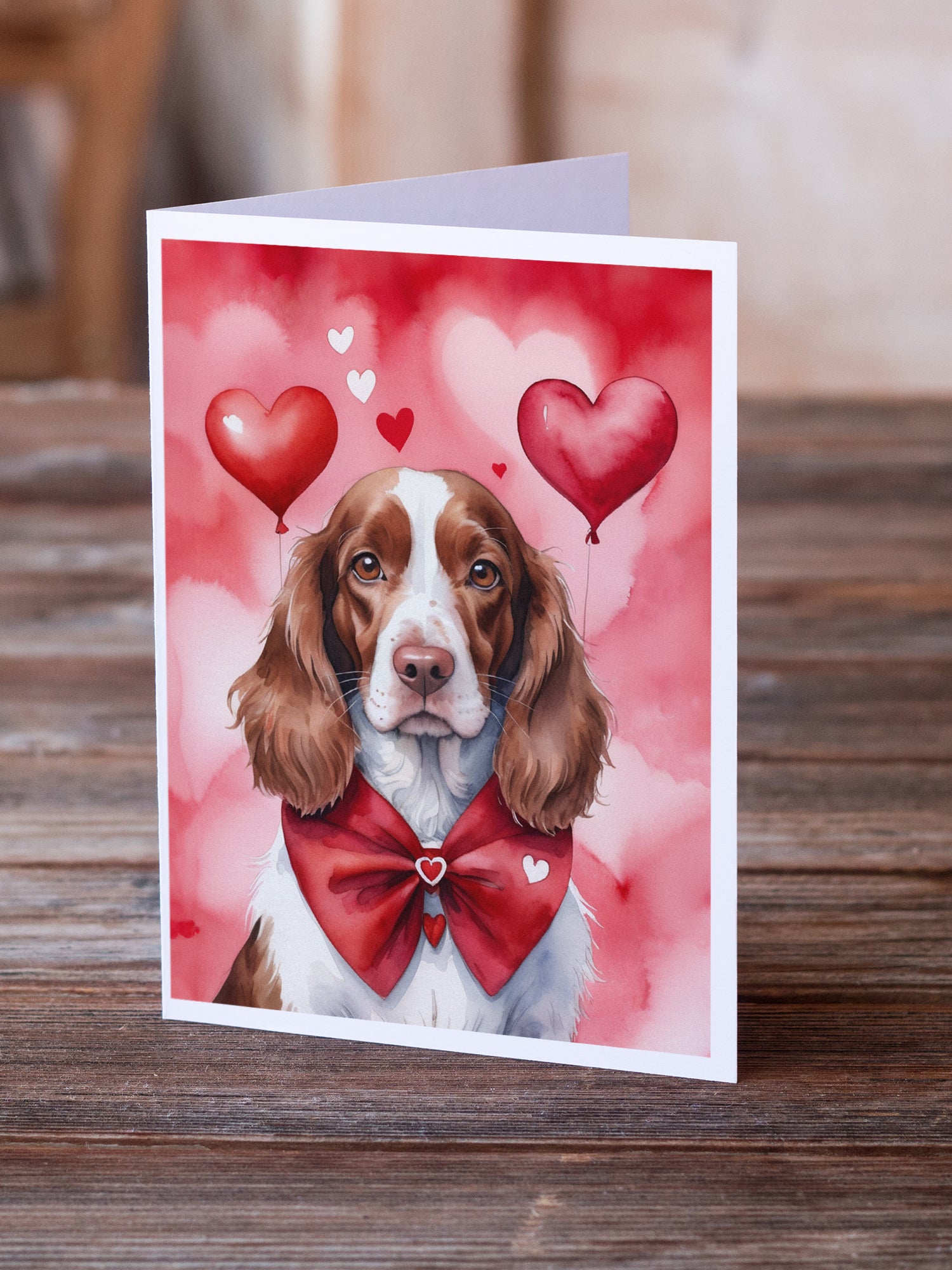 Buy this Welsh Springer Spaniel My Valentine Greeting Cards Pack of 8