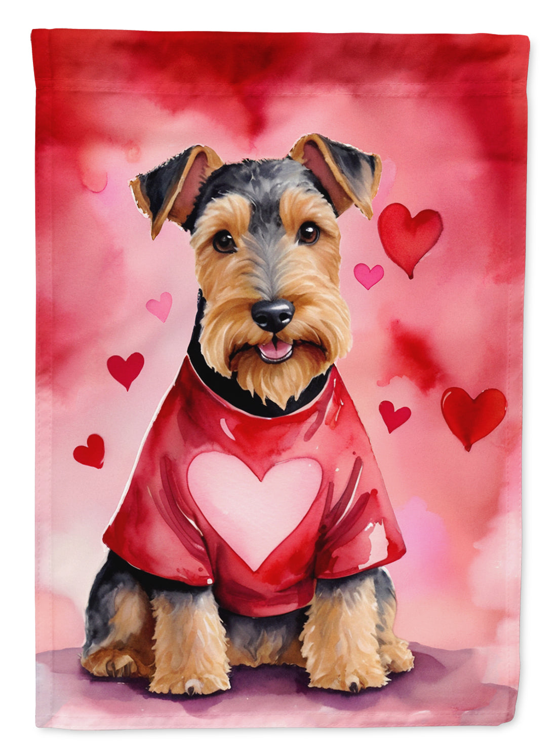 Buy this Welsh Terrier My Valentine Garden Flag