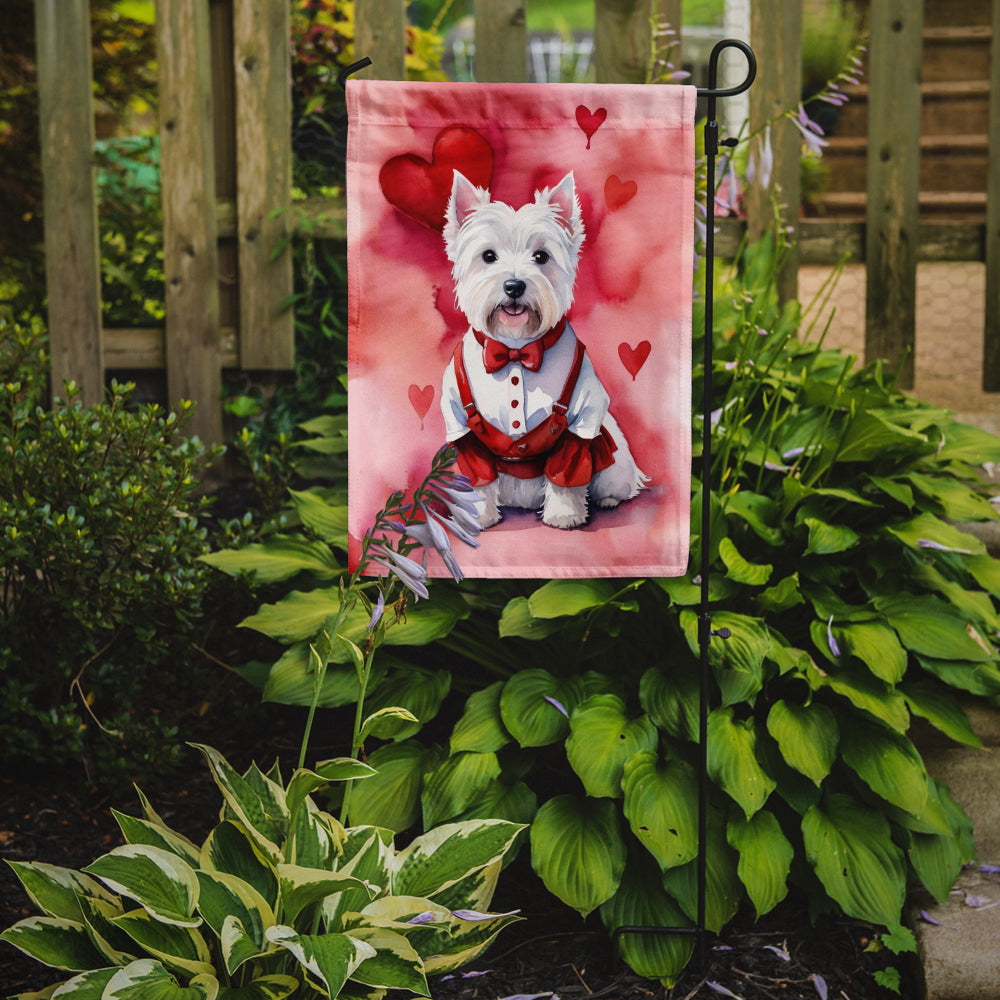 Buy this Westie My Valentine Garden Flag