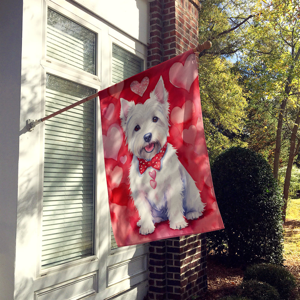 Buy this Westie My Valentine House Flag