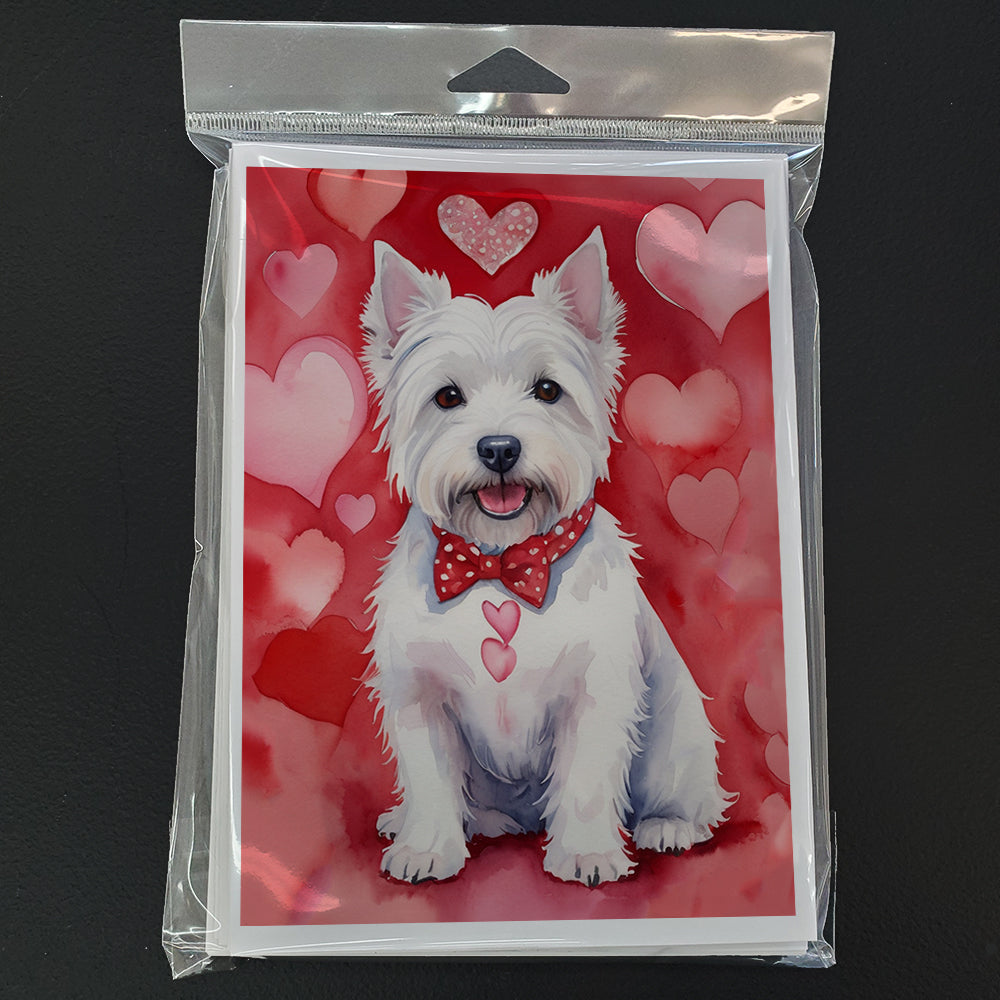 Westie My Valentine Greeting Cards Pack of 8