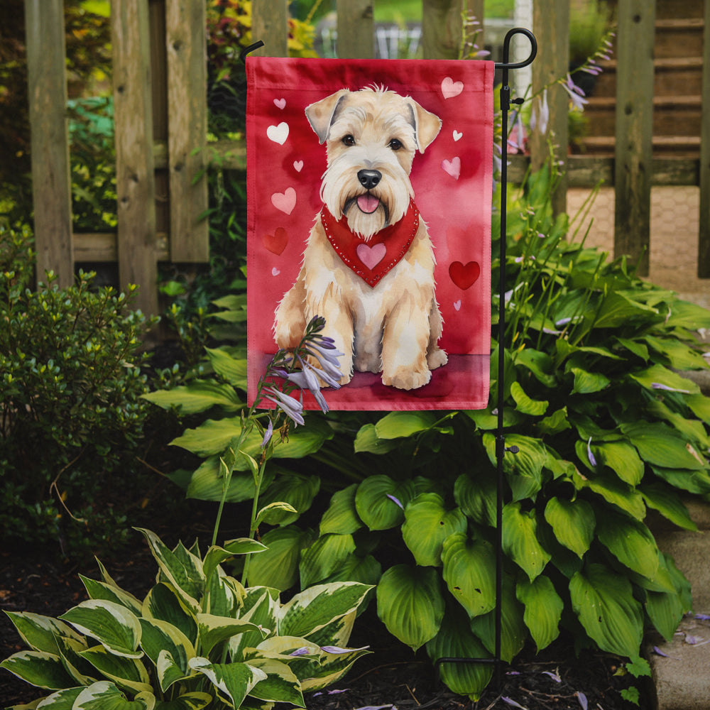 Wheaten Terrier My Valentine Garden Flag