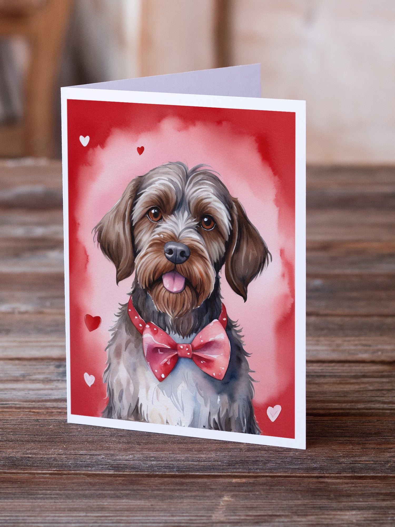 Buy this Wirehaired Pointing Griffon My Valentine Greeting Cards Pack of 8