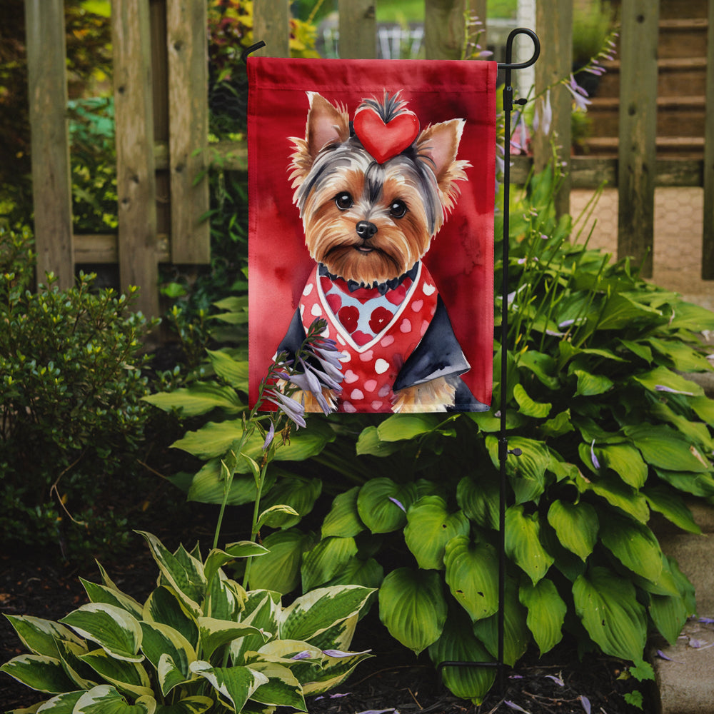 Yorkshire Terrier My Valentine Garden Flag