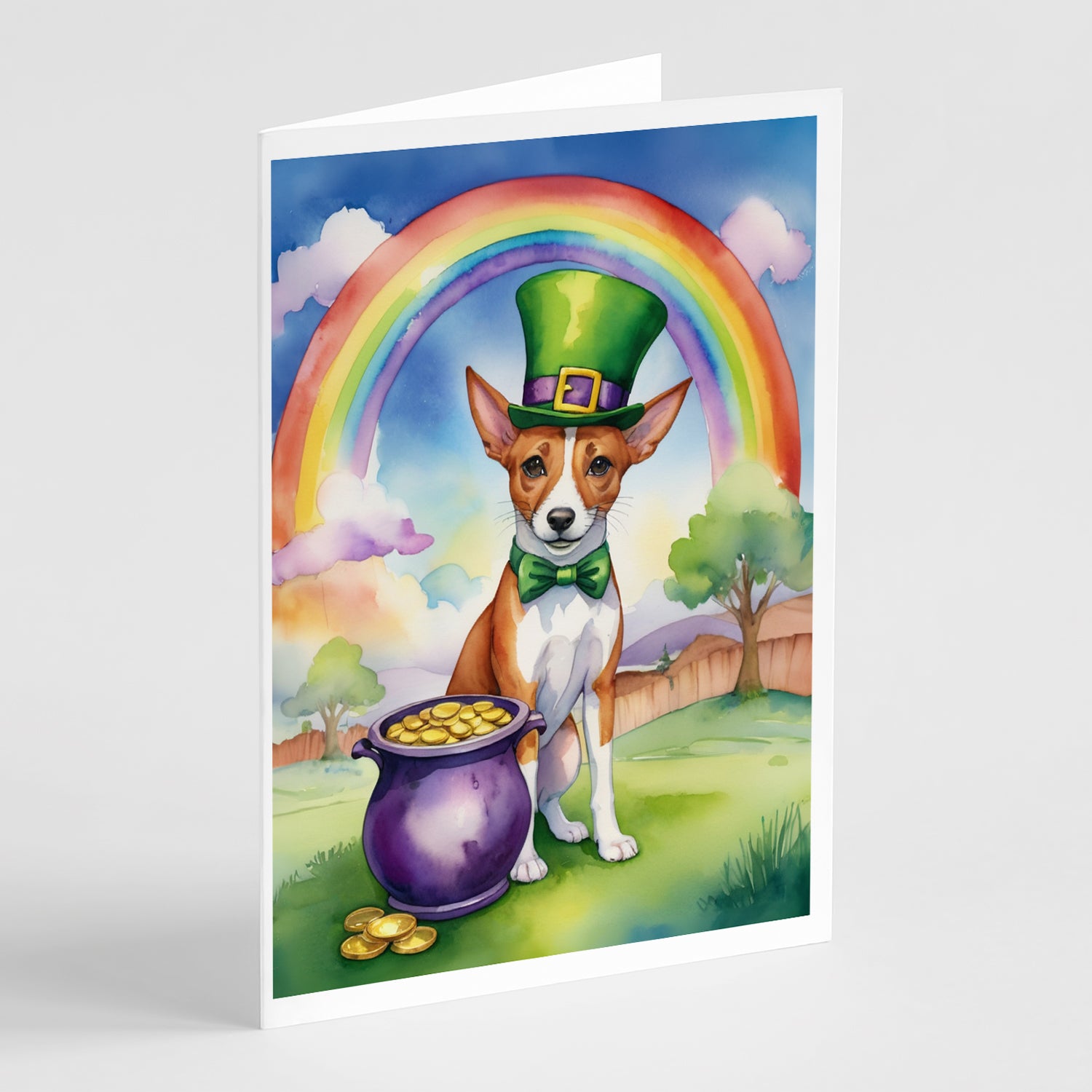 Buy this Basenji St Patrick's Day Greeting Cards Pack of 8