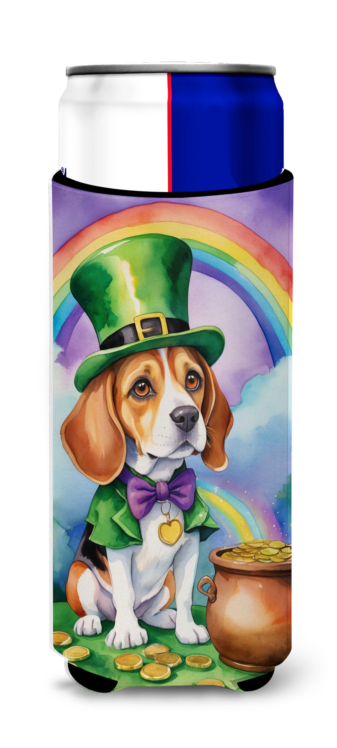 Buy this Beagle St Patrick's Day Hugger for Ultra Slim Cans