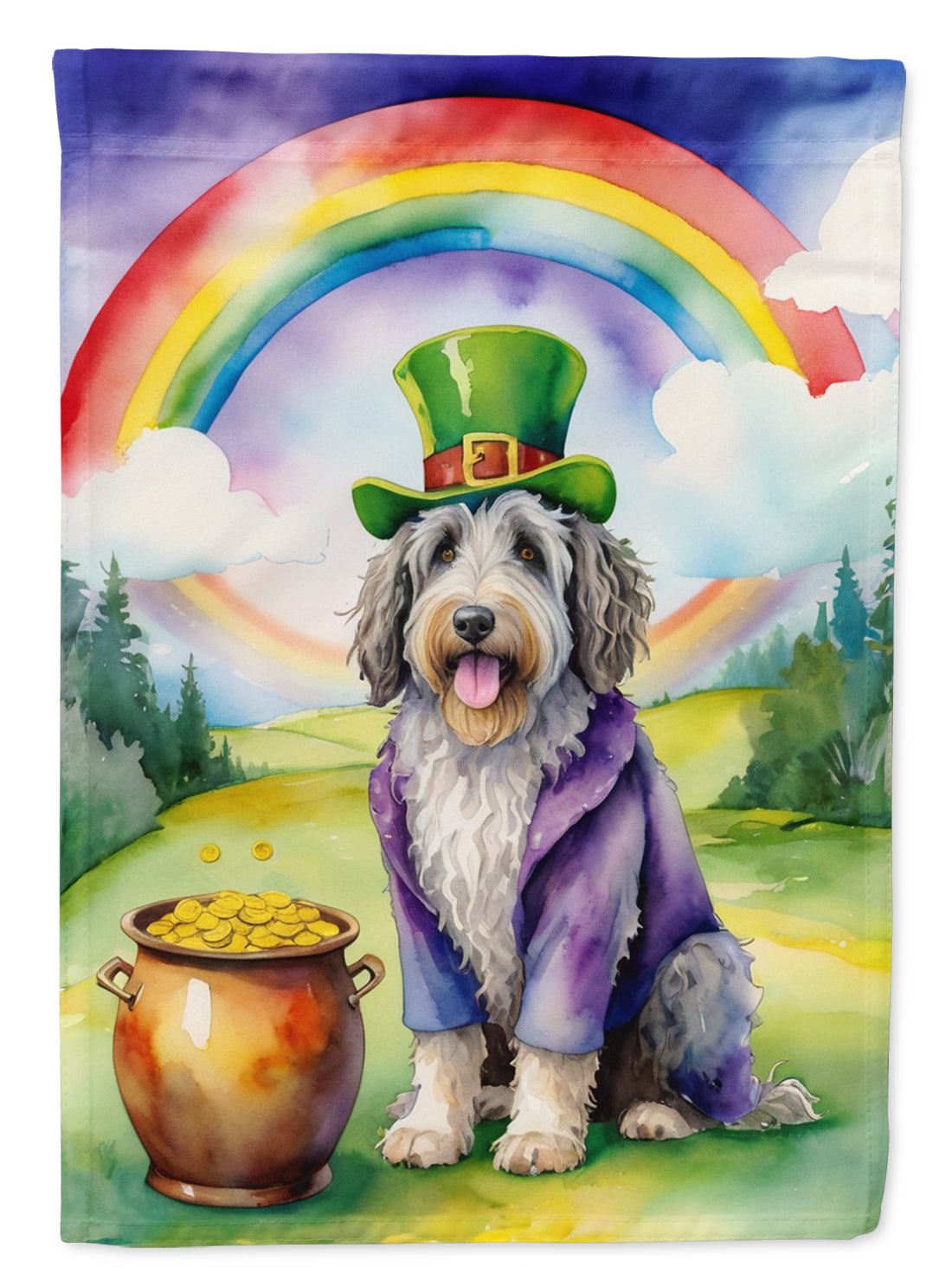 Buy this Bergamasco Sheepdog St Patrick&#39;s Day Garden Flag