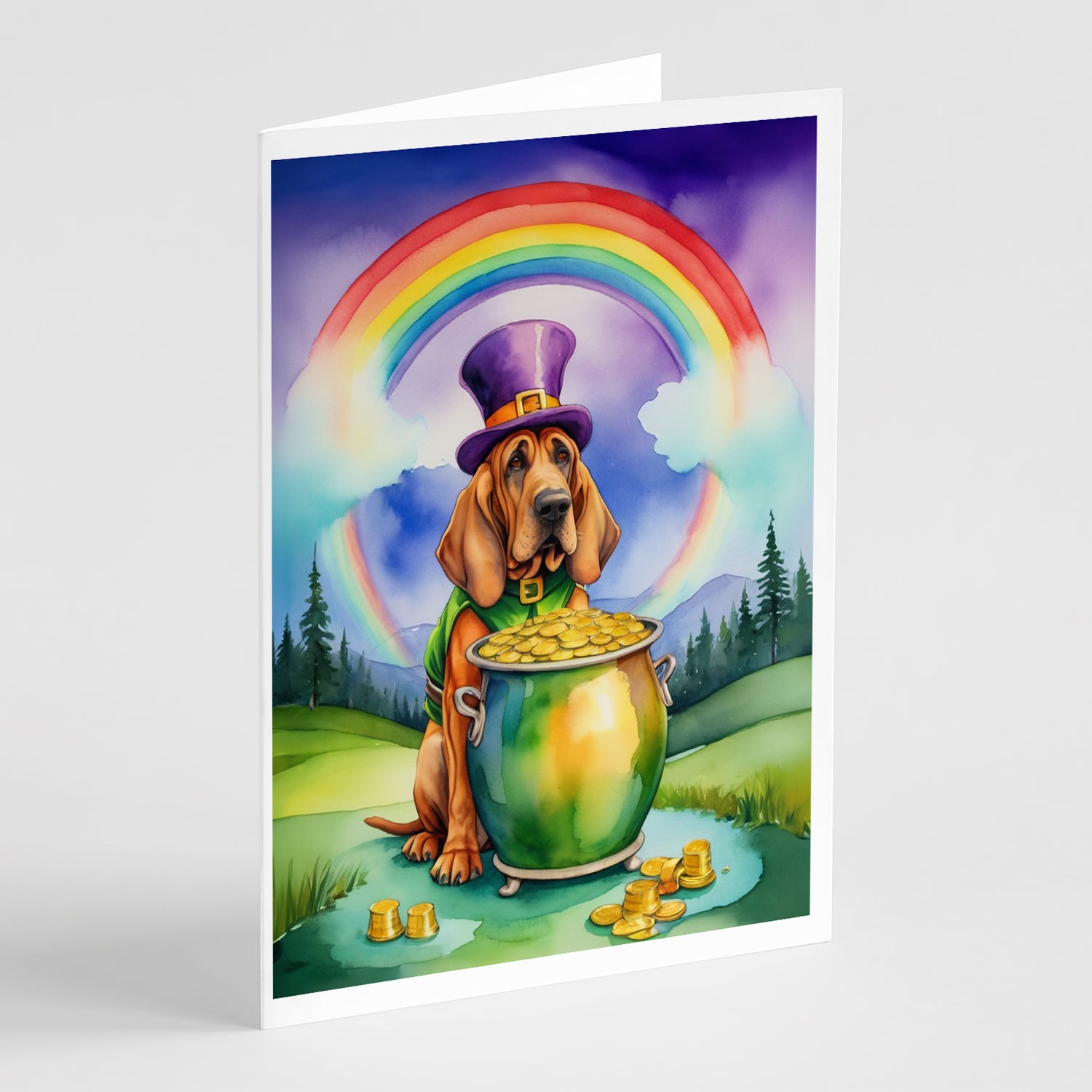 Buy this Bloodhound St Patrick's Day Greeting Cards Pack of 8