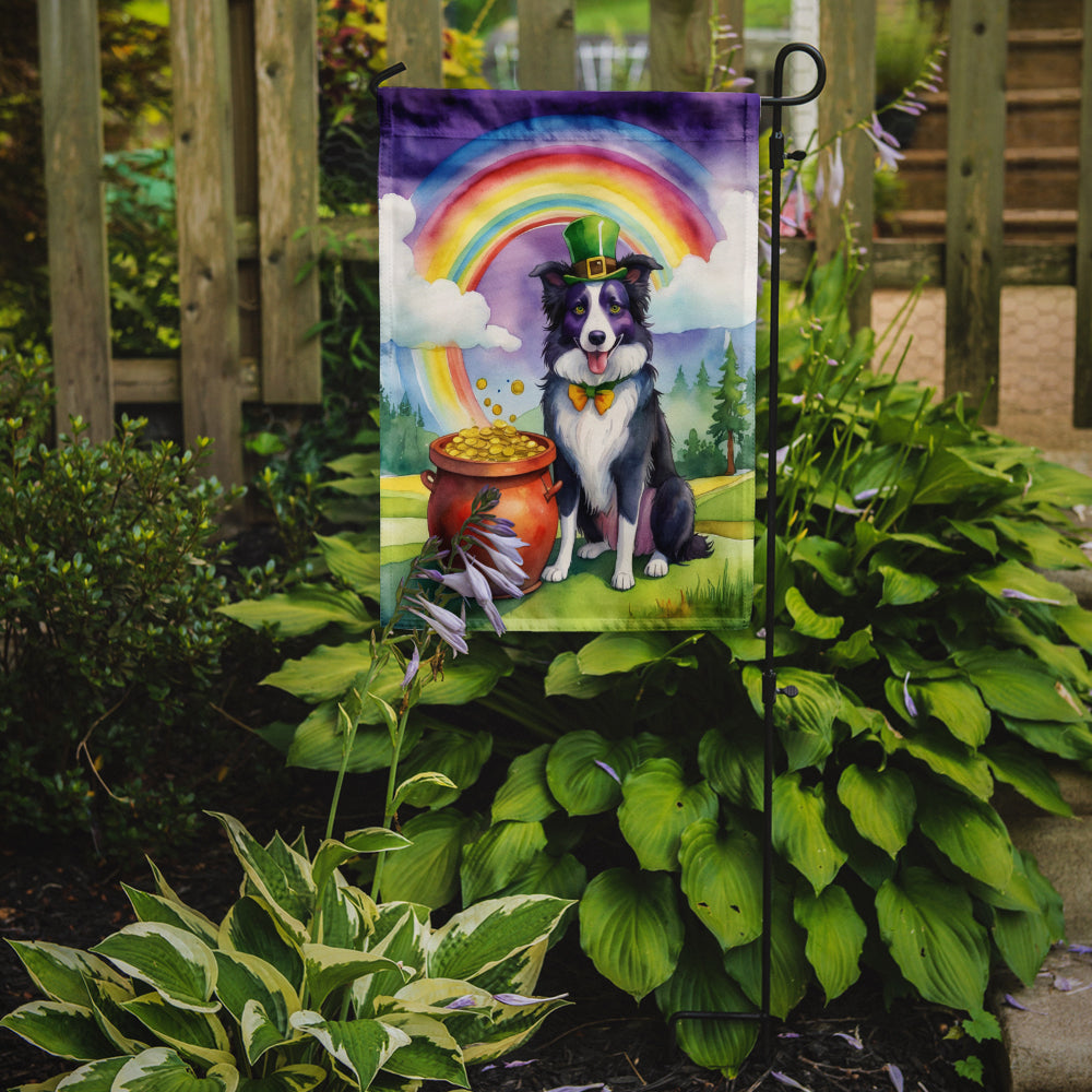 Buy this Border Collie St Patrick's Day Garden Flag