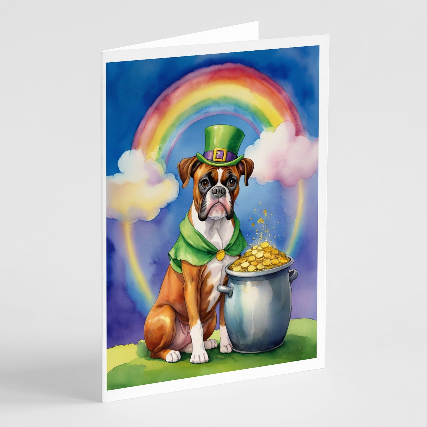 Buy this Boxer St Patrick's Day Greeting Cards Pack of 8