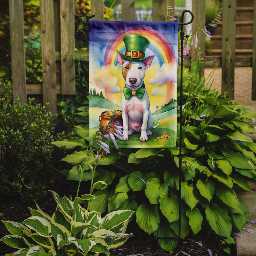 Bull Terrier St Patrick's Day Garden Flag