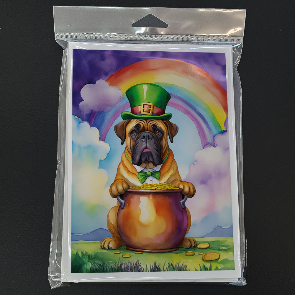 Bullmastiff St Patrick's Day Greeting Cards Pack of 8