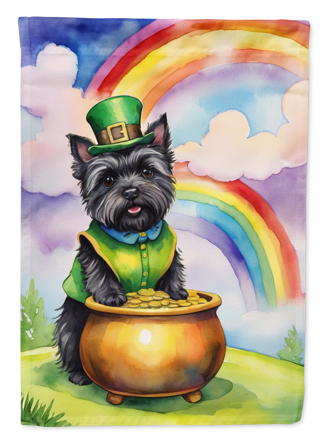 Buy this Cairn Terrier St Patrick's Day Garden Flag