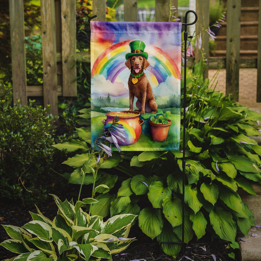 Buy this Chesapeake Bay Retriever St Patrick's Day Garden Flag