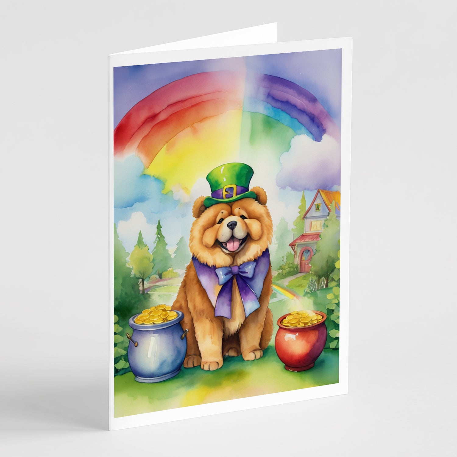 Buy this Chow Chow St Patrick's Day Greeting Cards Pack of 8