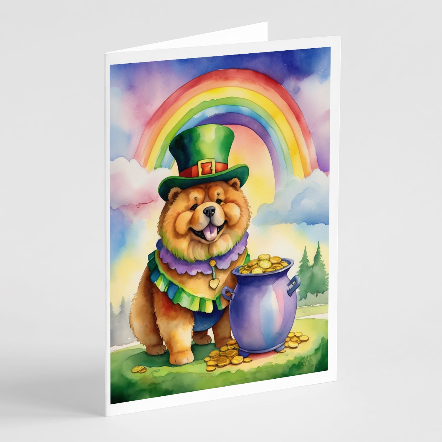 Buy this Chow Chow St Patrick's Day Greeting Cards Pack of 8