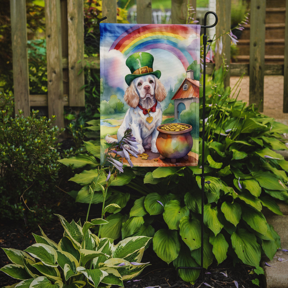 Clumber Spaniel St Patrick's Day Garden Flag