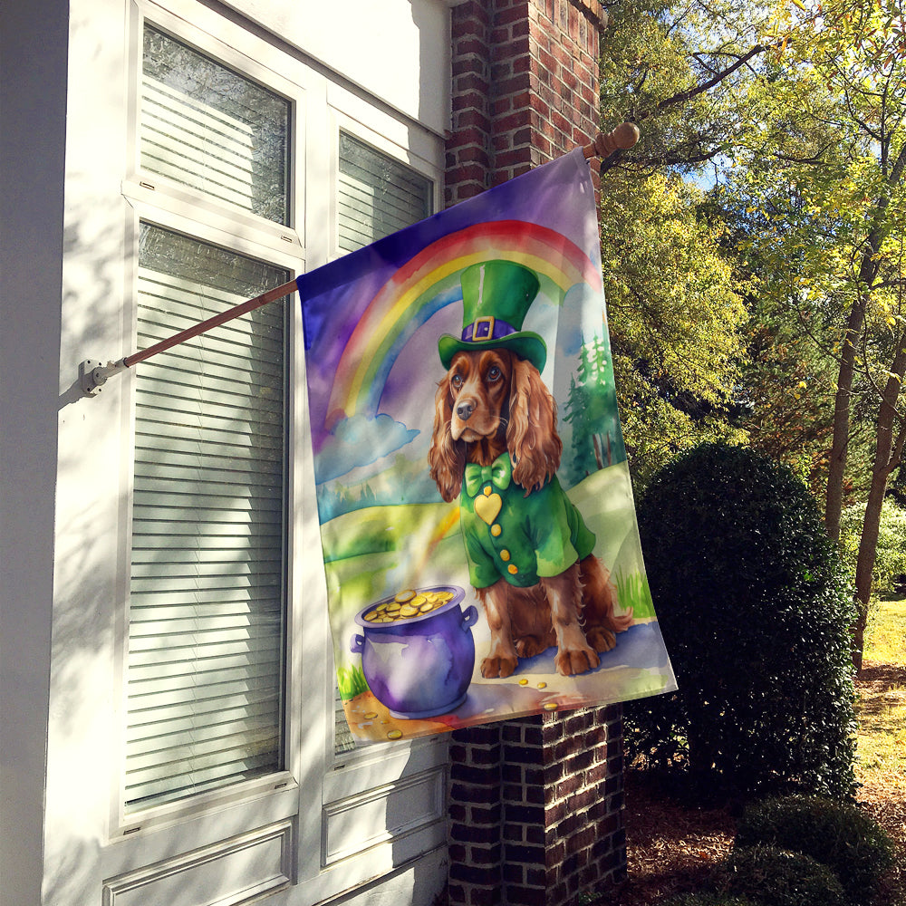 Cocker Spaniel St Patrick's Day House Flag