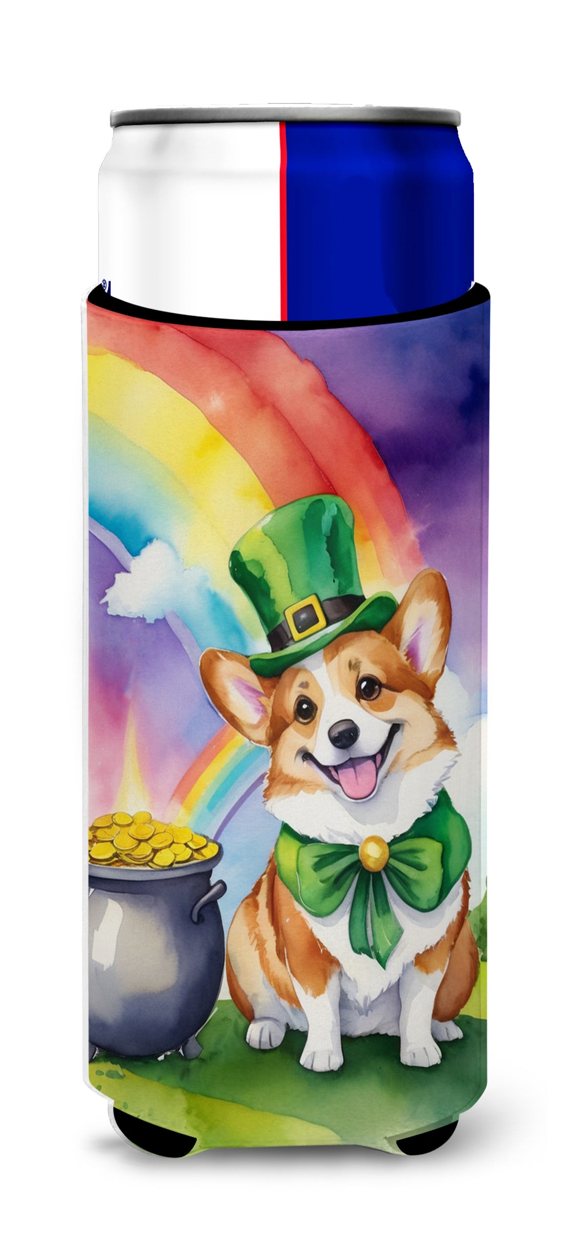 Buy this Corgi St Patrick's Day Hugger for Ultra Slim Cans