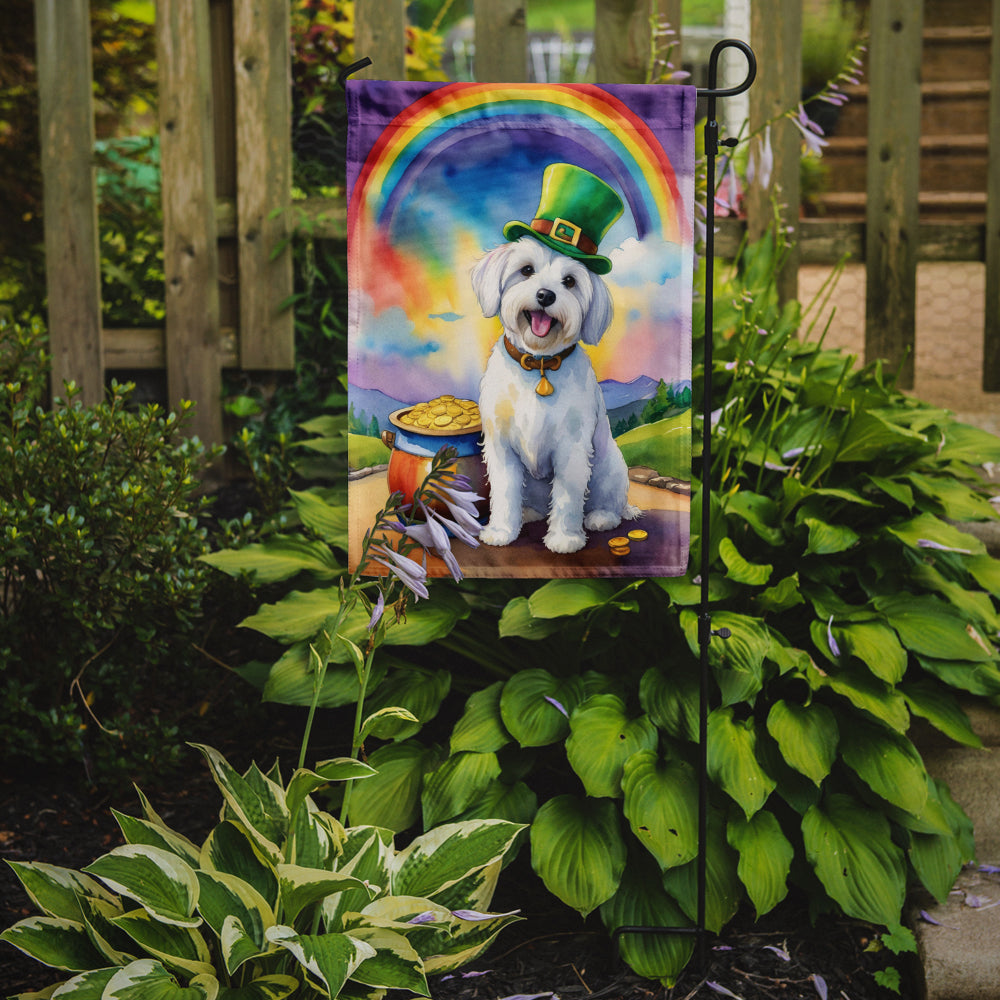 Coton de Tulear St Patrick's Day Garden Flag