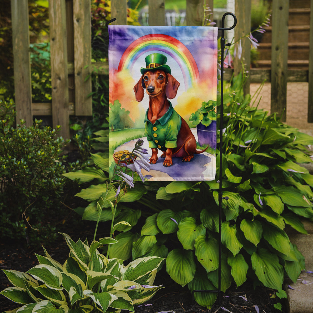 Dachshund St Patrick's Day Garden Flag