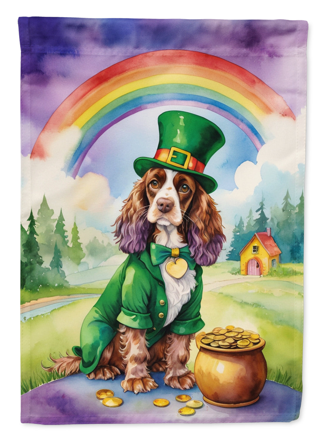 Buy this English Cocker Spaniel St Patrick's Day Garden Flag