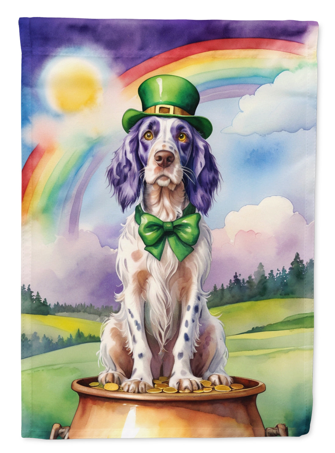 Buy this English Setter St Patrick&#39;s Day Garden Flag