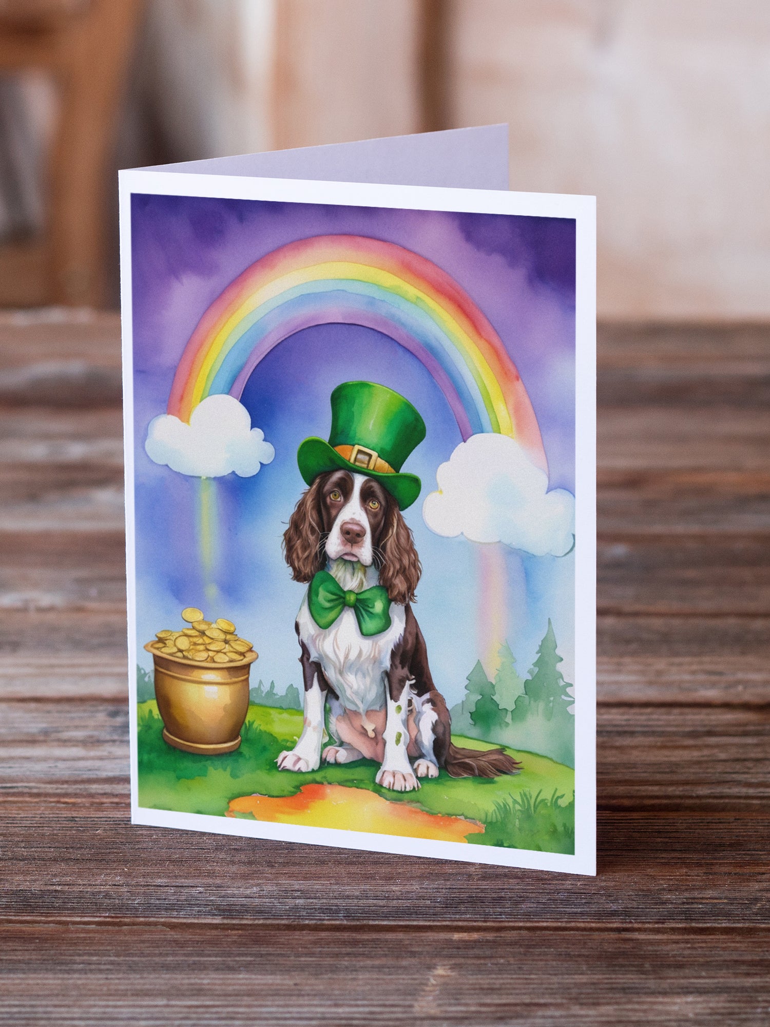 Buy this English Springer Spaniel St Patrick's Day Greeting Cards Pack of 8