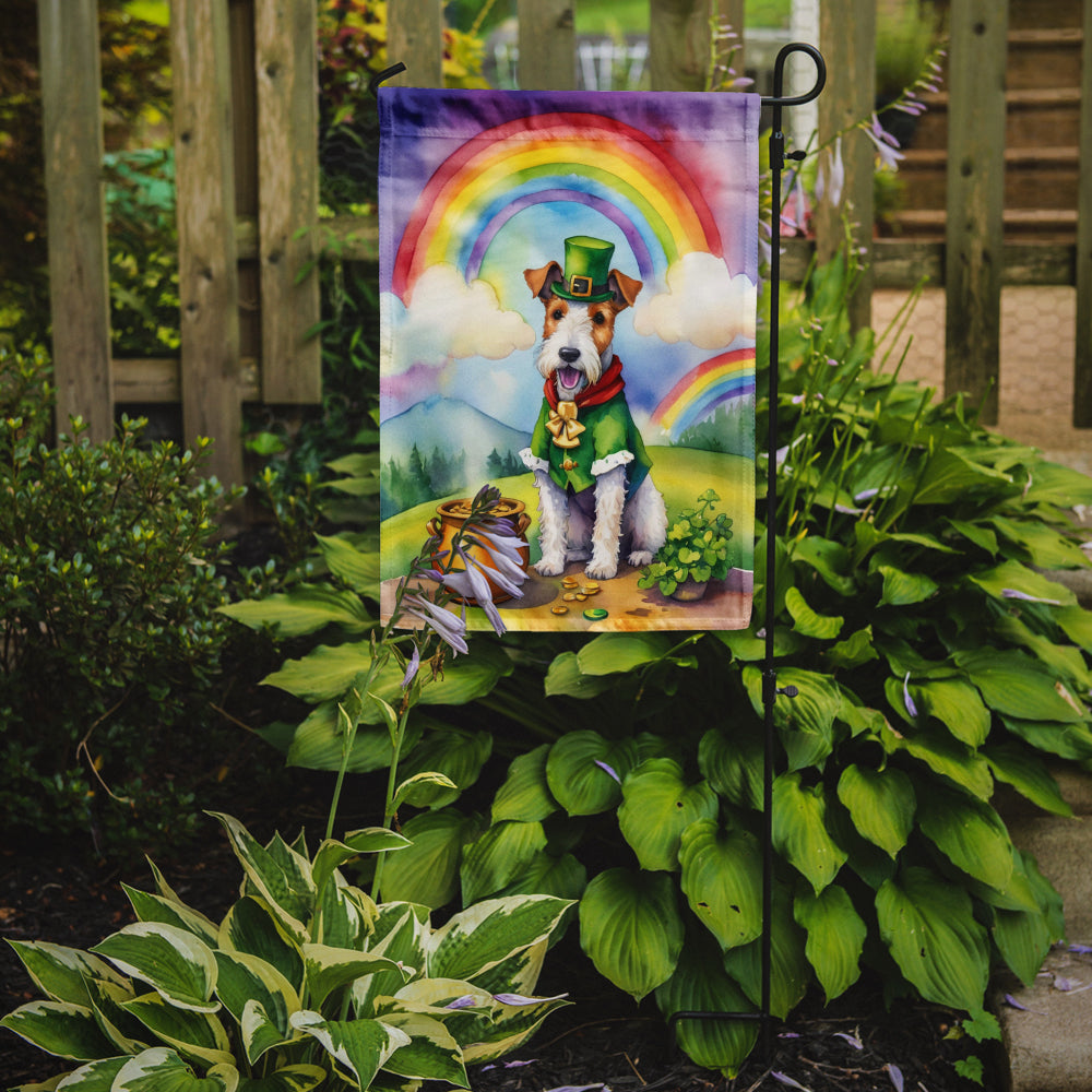 Buy this Fox Terrier St Patrick's Day Garden Flag