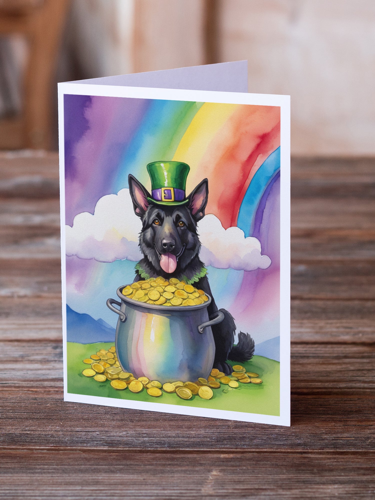 Buy this German Shepherd St Patrick's Day Greeting Cards Pack of 8