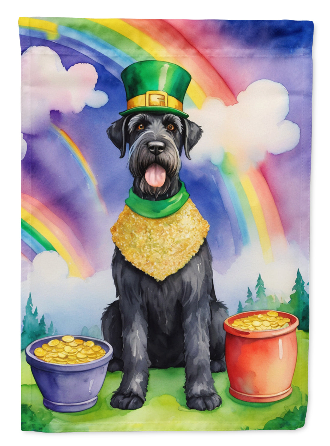 Buy this Giant Schnauzer St Patrick&#39;s Day Garden Flag