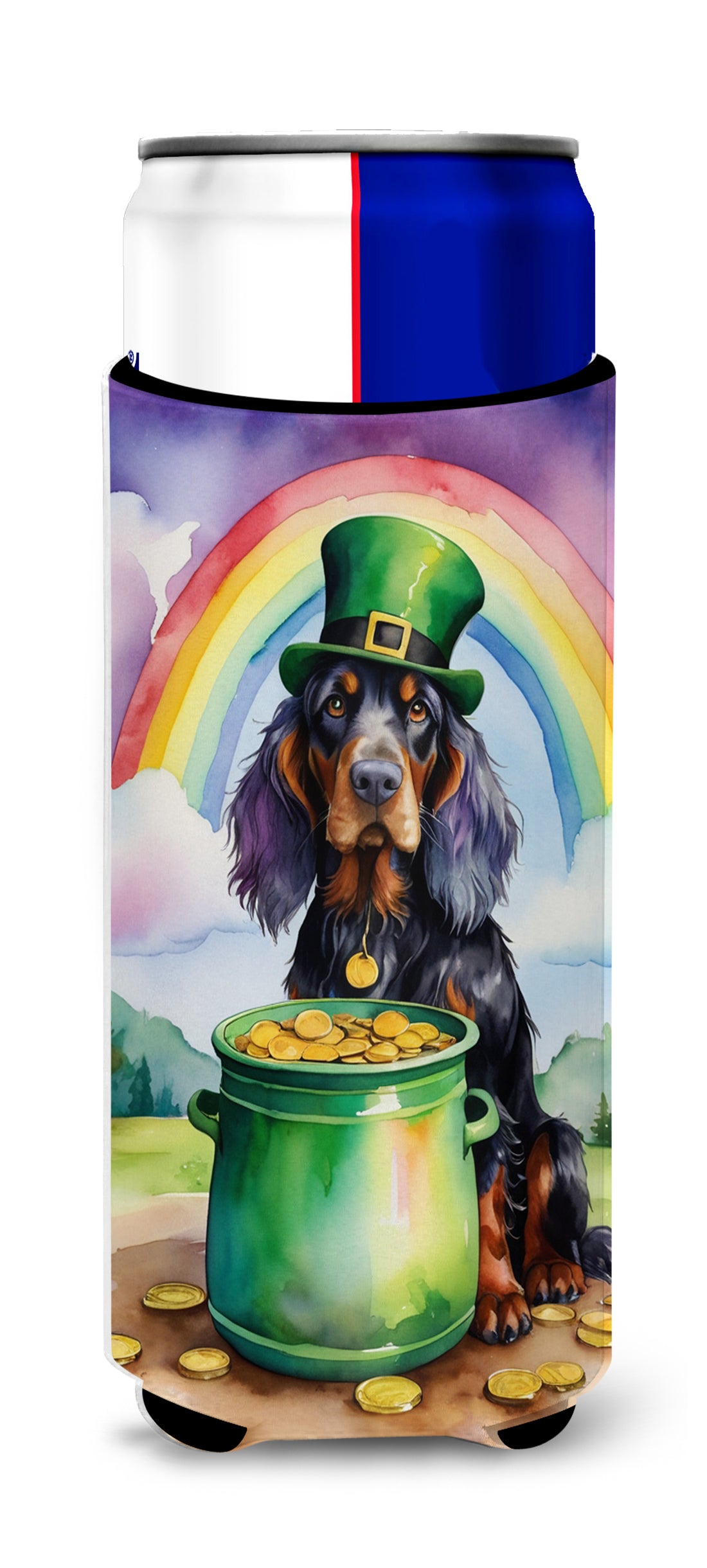 Buy this Gordon Setter St Patrick&#39;s Day Hugger for Ultra Slim Cans