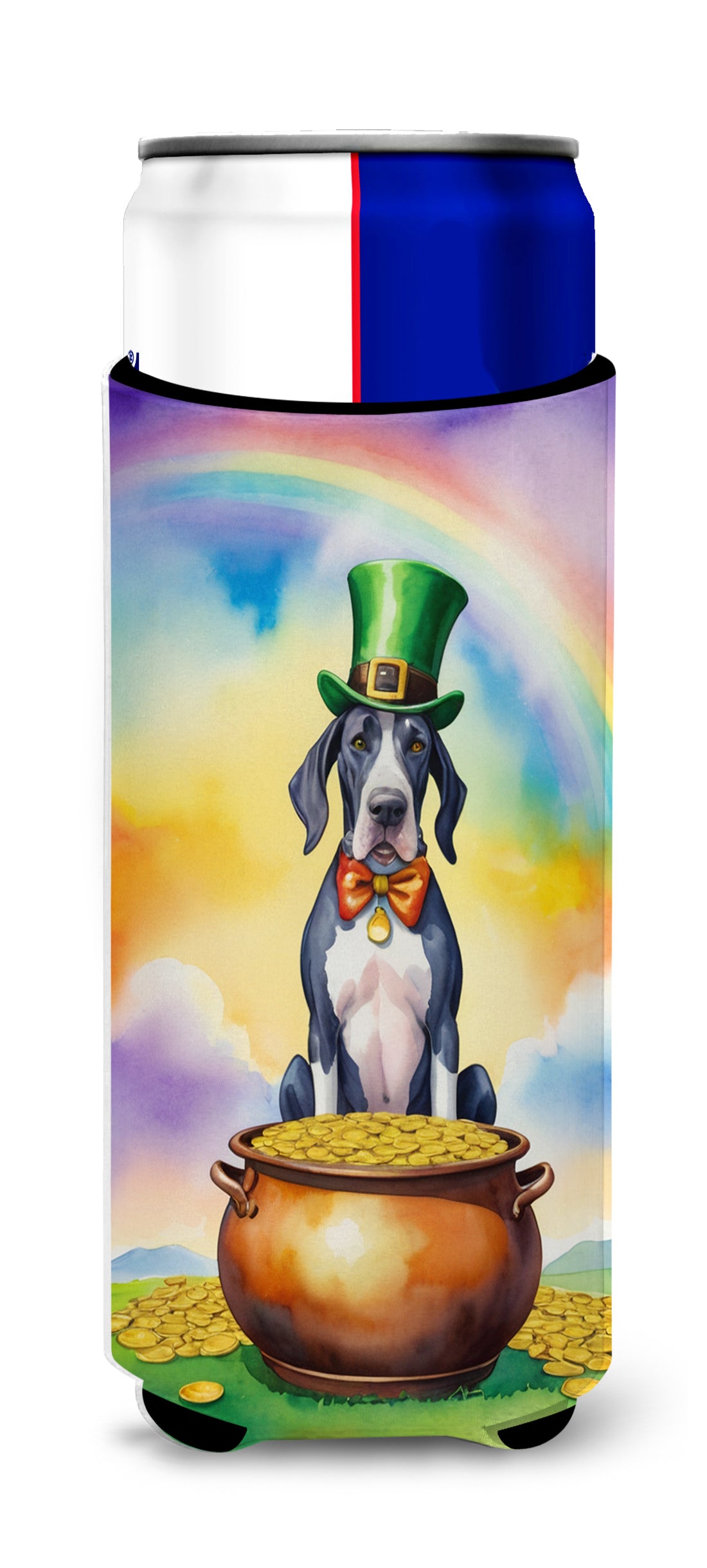 Buy this Great Dane St Patrick&#39;s Day Hugger for Ultra Slim Cans