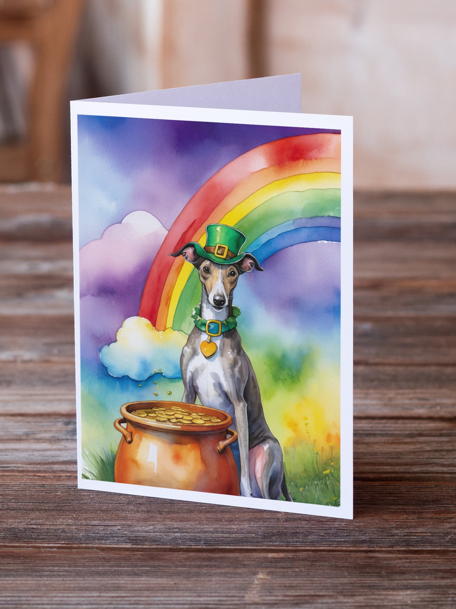 Buy this Greyhound St Patrick's Day Greeting Cards Pack of 8