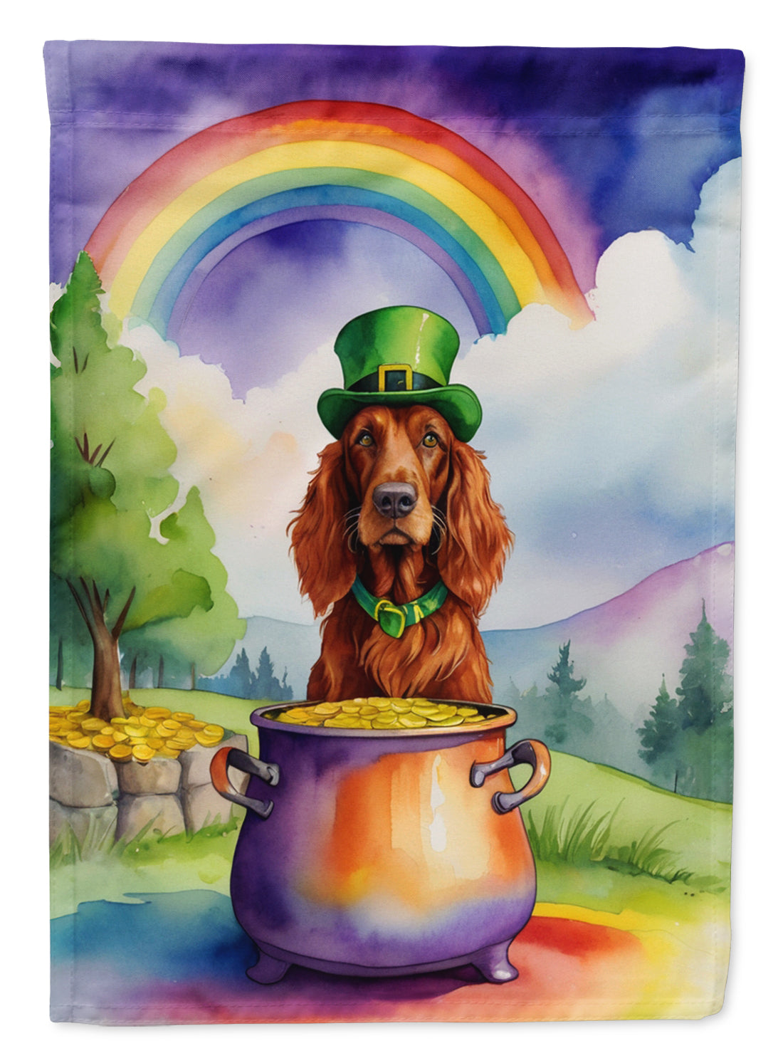 Buy this Irish Setter St Patrick&#39;s Day House Flag