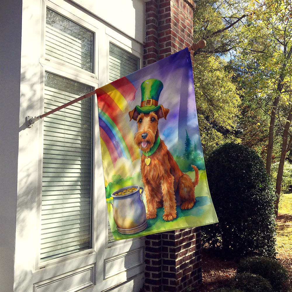 Irish Terrier St Patrick's Day House Flag