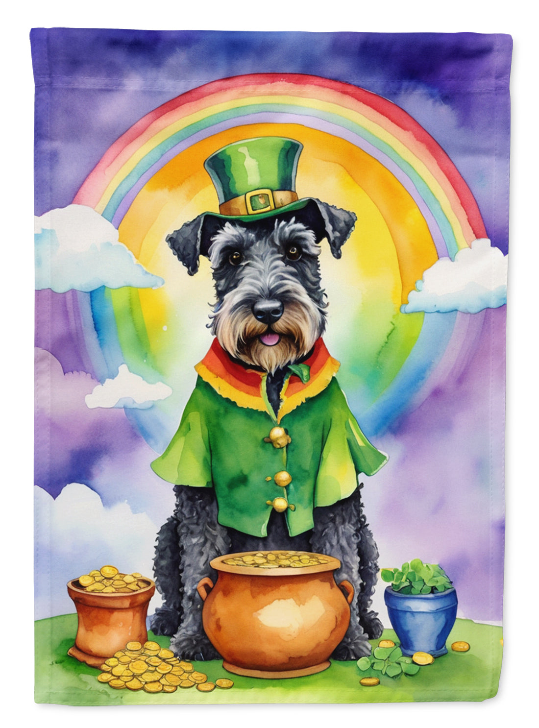 Buy this Kerry Blue Terrier St Patrick's Day Garden Flag