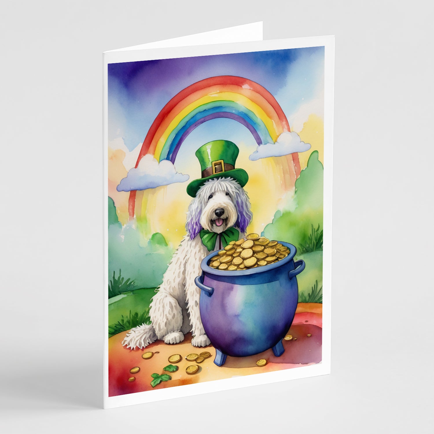 Buy this Komondor St Patrick's Day Greeting Cards Pack of 8