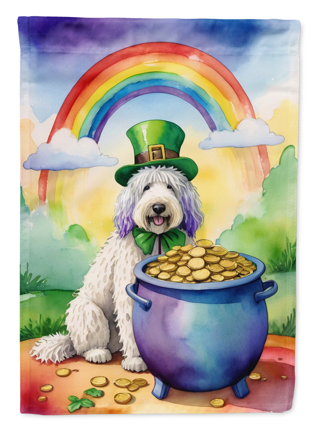 Buy this Komondor St Patrick's Day Garden Flag