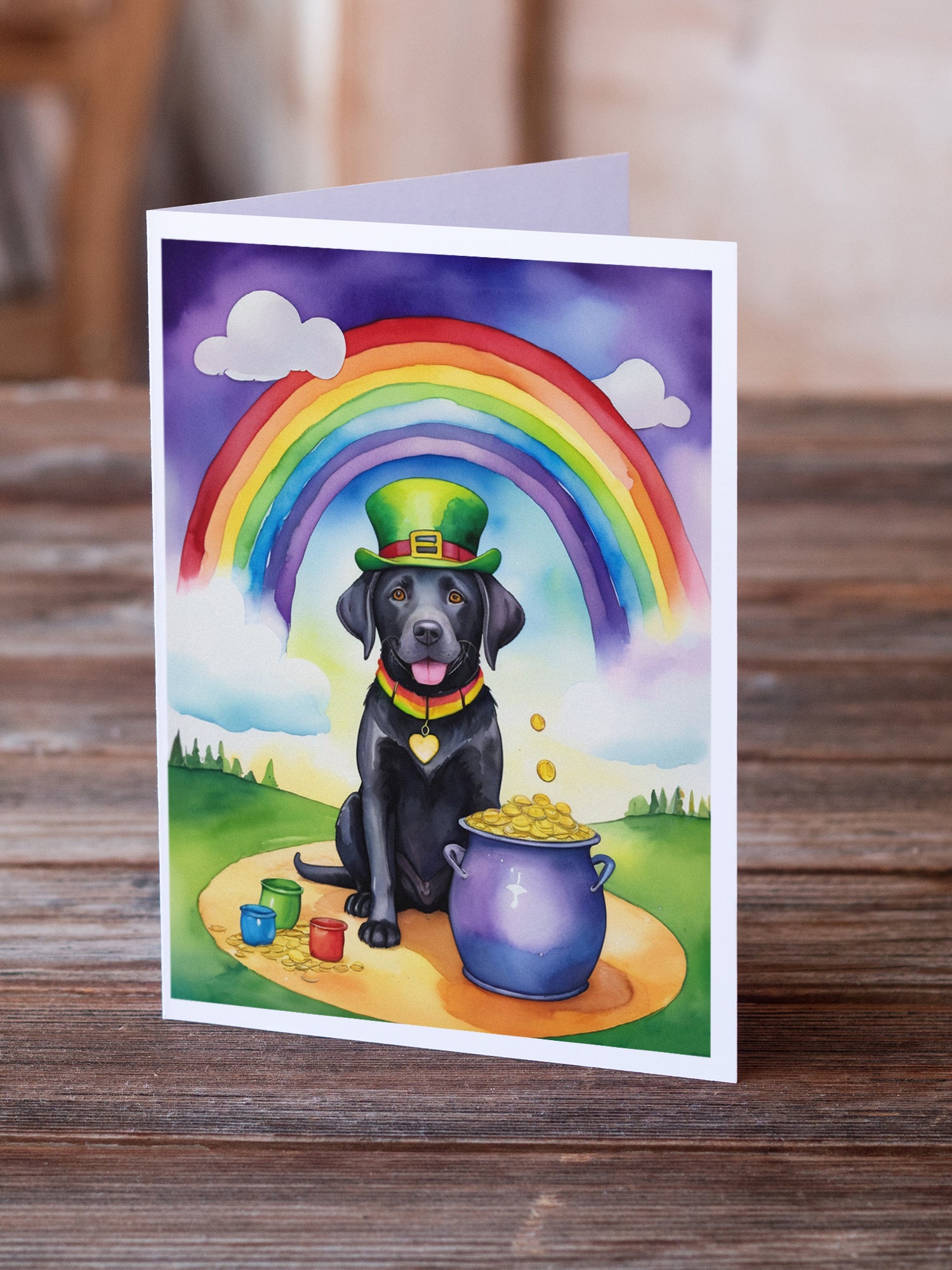 Buy this Labrador Retriever St Patrick's Day Greeting Cards Pack of 8